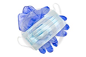 Gloves and mask medical