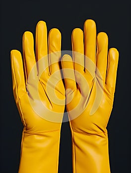 gloves in pop art and minimalist style