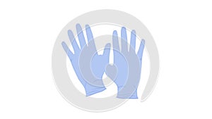 Gloves, Safety icon animation for medical motion graphics