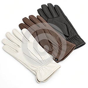 Gloves set isolated on white background