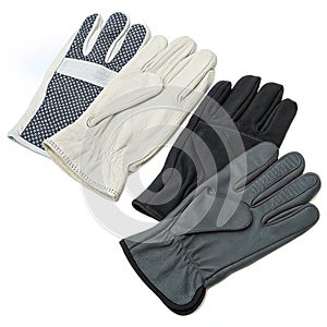 Gloves set isolated on white background