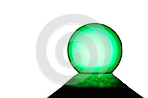 Glow ball and light the path on an isolated white background