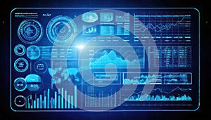 Glow Big Data Visualization Dashboard Screen