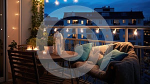 glow blue string lights