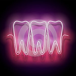 Glow Dentition with White Teeth and Healthy Gum