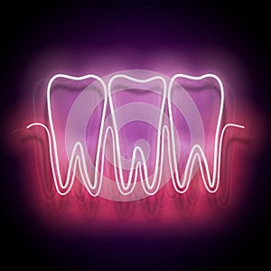 Glow Dentition with White Teeth and Healthy Gum photo