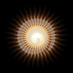 Glow flare light effect, abstract circle, bright glare of sunlight, abstract sun burst