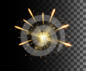 Glow isolated white transparent effect, lens flare, explosion, glitter, line, sun flash, spark and stars. For illustration templat