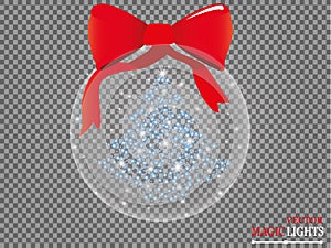 Glow light effect. Cloud of glittering dust. Vector illustration. Christmas