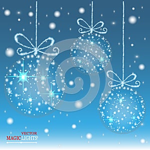 Glow light effect. Cloud of glittering dust. Vector illustration. Christmas