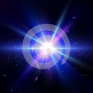 Glow light effect. Star burst with sparkles. Lens Flare wallpape