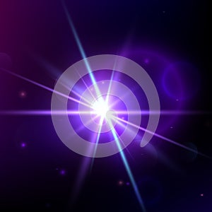 Glow light effect. Star burst with sparkles. Lens Flare wallpape