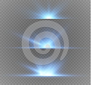 Glow light effect. Star burst with sparkles. Vector illustration.