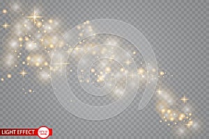 Glow light effect. Vector illustration. Christmas flash Concept.