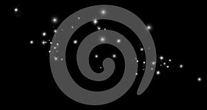 Glow light effect. Vector illustration. Christmas flash. dust.