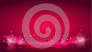 Glow light wave or light aura on red bokeh background. Abstract decorative elements for design uses. Bright radial