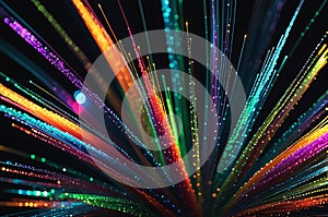 glow of Luminous Array, where fiber optic strands radiate in an array of vibrant colors