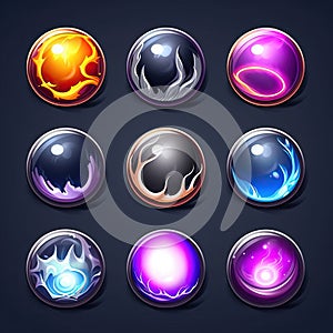 glow magic sphere game ai generated