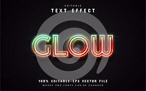 Glow neon style text effect