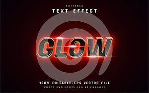 Glow red neon style text effect