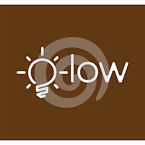 Glow smart bulb text logotype vector template