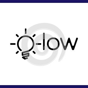 Glow smart bulb text logotype vector template