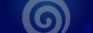 Glow Snow Vector Pnoramic Blue Background. Silver