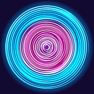 Glow spin neon circles