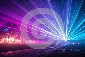 Glowing Abstract Background with Colorful Rays