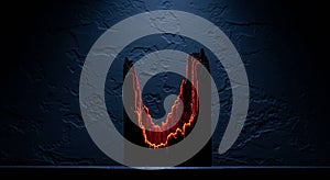 Glowing abstract data visualization art piece