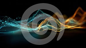 glowing abstract digital landscape