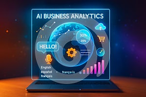 Artificial Intelligence Business Analytics and Language Dashboard