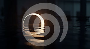 Glowing Arch Reflection on Water