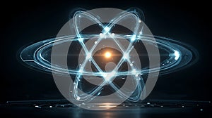 Glowing Atomic Structure with Energy Orbits