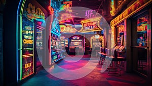 Glowing bar in Beijing modern nightlife scene generated by AI