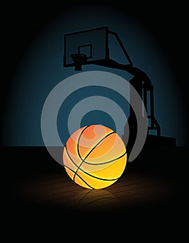 Glowing basketball