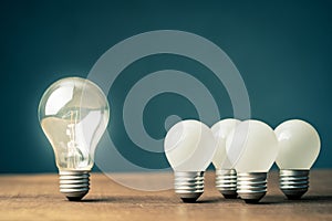 Coaching, and training concept, Comparative big and small idea