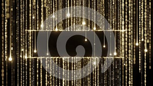 Glowing Binary Code Background with Rectangle