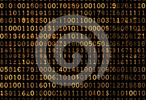 Glowing Binary Code Seamless Pattern Dark Background - Abstract Digital Technology Design Data