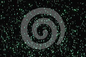 Glowing binary digit with dark background, 3d rendering