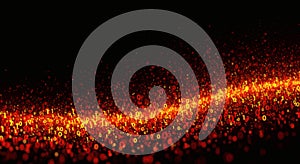 Glowing Binary Stream Digital Data Flowing on Dark Background