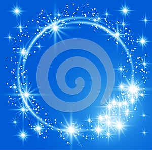 Glowing blue background