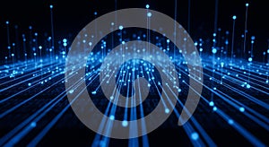 Binary Code Background Digital Abstract Technology Stock Image