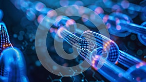 Abstract Representation of Digital Blockchain Technology