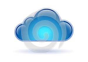 Glowing Blue Modern Cloud photo