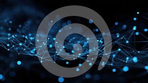 glowing blue network connections abstract