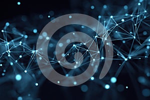 glowing blue network connections