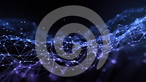 glowing blue network connections abstract