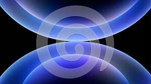 Glowing Blue Spheres in Dark Space