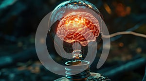 Illuminated mind: the power of thought. AI Generated